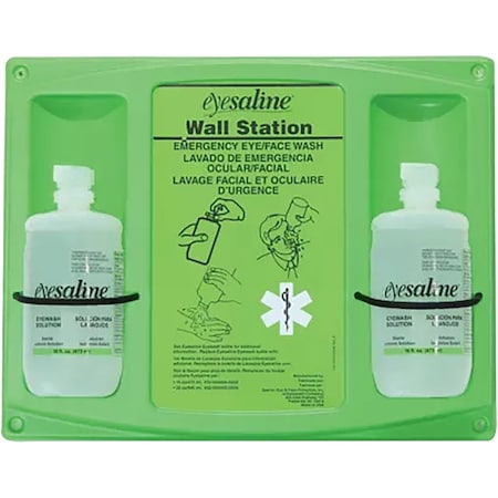 Fendall 32 oz Double Bottle Eyewash Wall Station, 4PK 32-000462-0000-H5