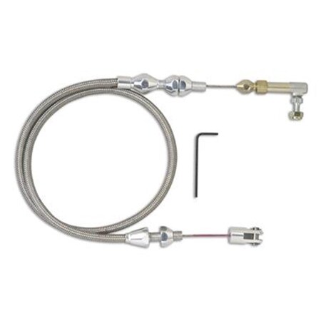 Bookazine TCP1000HT Hi-Tech Throttle Cable - Brushed Aluminum, 24 In. TI363617