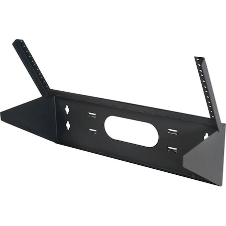 Quest Mfg Hinged Vertical Wall Mount Bracket, 4U, 19" x 9"D, Black WV19-0409H