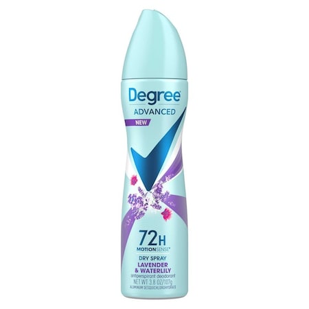 Degree Advanced Lavender and Waterlily Antiperspirant Deodorant Dry Spray for Women, 3.8 Ounce, 12PK 62678209