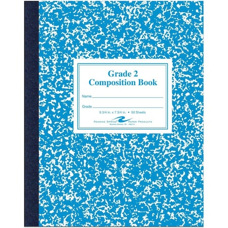 Roaring Spring Grade School Ruled Marble Flexible Cover Composition Book, Blue ROA77921