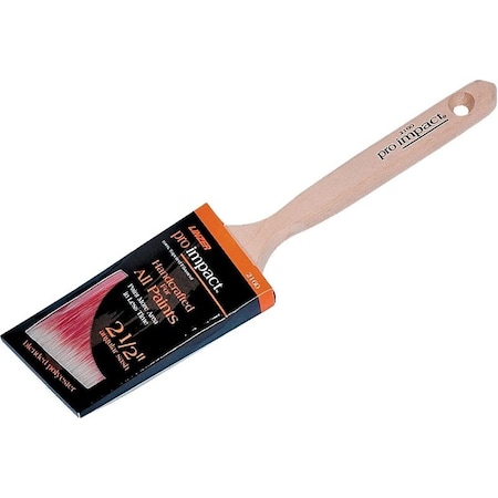 Linzer WC Paint Brush, Natural, Wood Handle, 2-1/2 in W, Angle Brush, 2-3/4 in L Bristle 2160-2.5