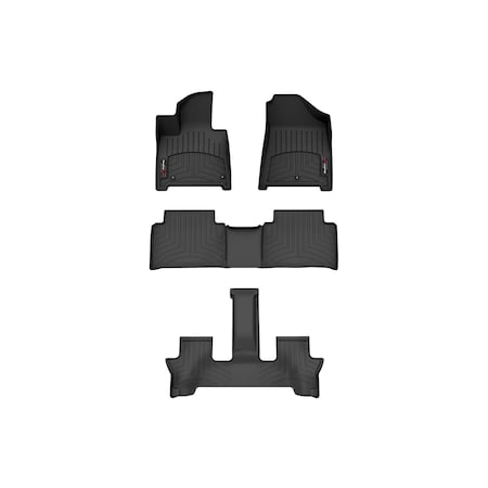 Weathertech Black, Front and Rear Floorliners 441865-1-2-4