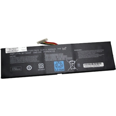 Battery Technology BTI Battery - For Notebook, Gaming Notebook - Battery Rechargeable - 5000 mAh - 74 Wh - 14.8 V GMS-C40-BTI