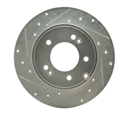 Dynamic Friction Co DFC Brake Rotor - Drilled and Slotted - Silver 631-03021L