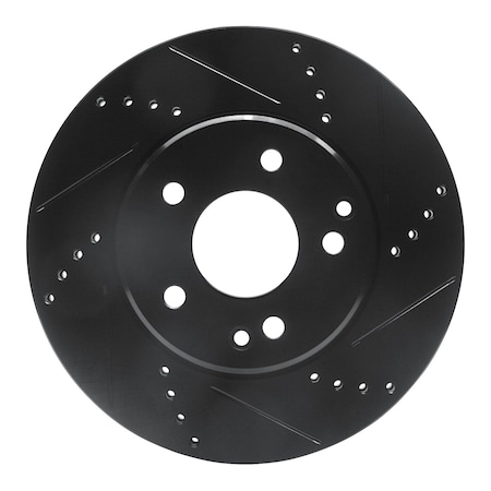 Dynamic Friction Co DFC Brake Rotor - Drilled and Slotted - Black 633-63047R