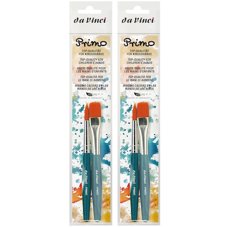 Da Vinci PRIMO Preschool Brushes, Synthetics, Tempera, Blue Handles, Assorted Sizes, 2-Piece Set, 2PK VA-5019B_0