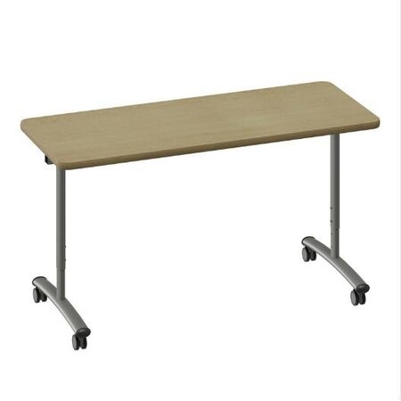 Correll Rectangle Premium Sit To Stand HPL Flip Top Table, 60 in W, 28 in to 38 in H, Particleboard Top FTS2460-16-14-16