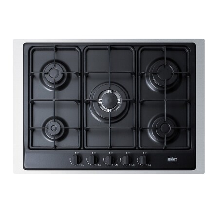Summit 30in Wide 5-Burner Gas Cooktop GC5272BTK30