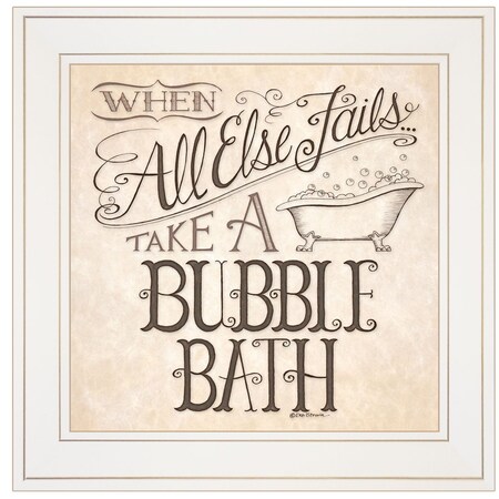 Homeroots When All Else Fails 2 White Framed Print Bathroom Wall Art 404888