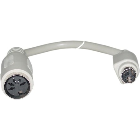 Cable Wholesale AT to PS/2 Keyboard Adapter, Din5 (AT) Female to MiniDin6 (PS/2) Male, 6 inch 10I5-013HF