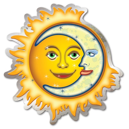 Se-Kure Luxe Two-Tone Sun and Moon Mirror 24 x 24 ZSM2424