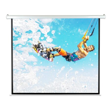 Pyle 84 in Portable Motorized Matte White Projector Screen PRJELMT86