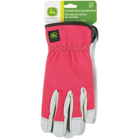 John Deere Womens Medium/Large Split Cowhide Leather Work Glove JD00016-WML