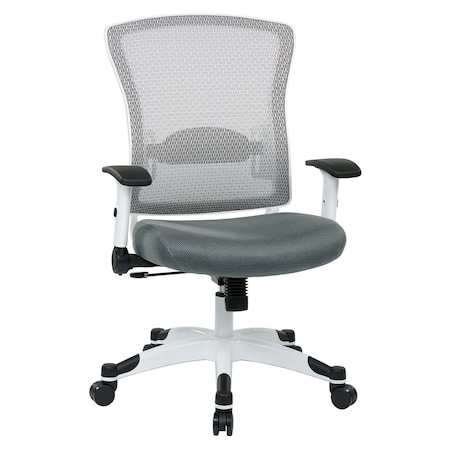 Space Seating Pulsar White Frame Managers Chair, Grey 317W-W1C1F2W-2M