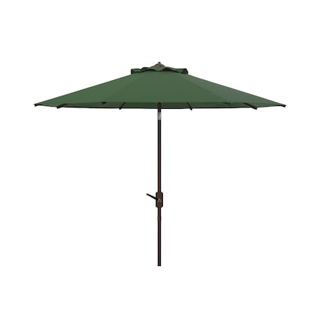 Safavieh 9 ft. Ortega Crank Umbrella, Hunter Green PAT8001H
