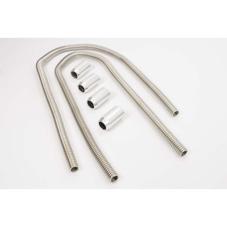 Racing Power 2.44 in. Stainless Heater Hose Kit with Polished Ends RPCR7313