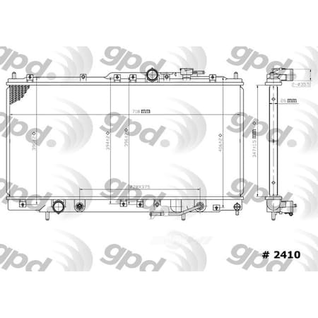 Global Parts Distributors Radiator 2410C