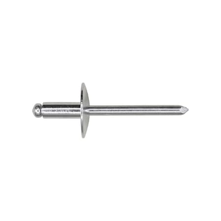 Auveco Panel Blind Aluminum Rivet 3/16in Diameter 1/16in-1/4in Grip, 50PK 19055