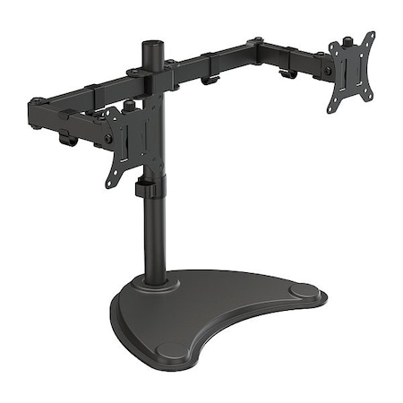 Ks Dual Monitor Stand, Black, 18 lb Cap. KS-27DMS