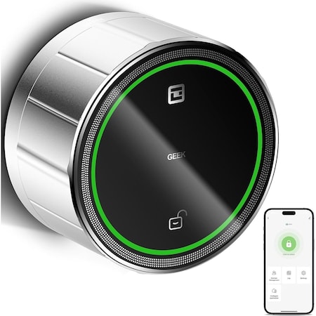 Wrightmaster 2 in 1 Aluminum Smart Single Side Lock Deadbolt with App, Keyless Entry Door Lock, in Silver ZR-F05