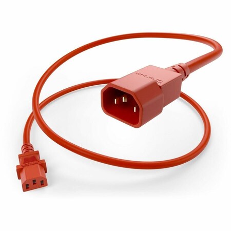 Unc Group Data Center Rated Power Cord C13-C14, 14Awg, 15Amp, 250V, Sjt Jacket, PWCD-C13C14-15A-05F-RED