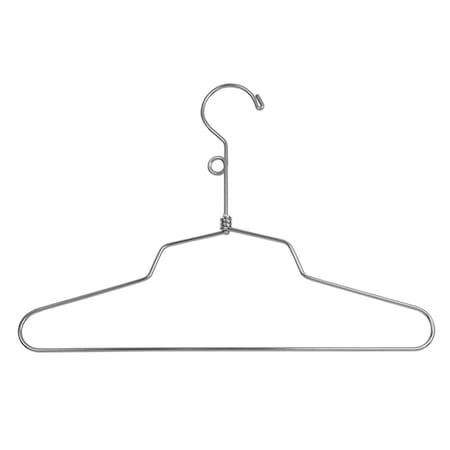 Luggage Loader SLD-12-LH 12 in. Steel Blouse w/ Dress Hanger with Loop Hook - Chrome, 100PK LU3487722