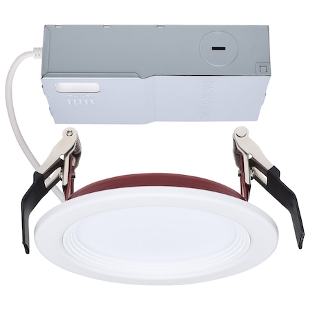 Satco 10W LED Fire Rated 4in Direct Wire Downlight CCT Selectable Round Remote Driver S11865R1
