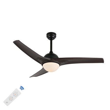 Jonathan Y Sully 52" 1-Light Contemporary Industrial Iron/Plastic Mobile-App/Remote-Controlled 6-Speed Propelle JYL9717C