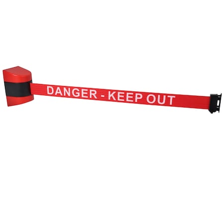 Zoro Select Wall Mounted Retractable Belt Barrier, 2" 828LJ9