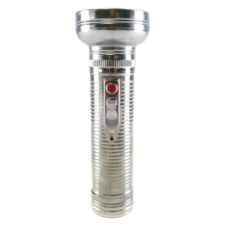 Hoffman Retro Chrome Metal Vintage Flashlight with Superbright LED Light 18495