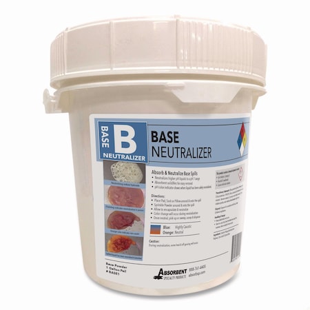 Quick Dam Base Neutralizer, 0.02 to 9.5 L per 2 lbs of Powder, 1 gal Pail BASE1