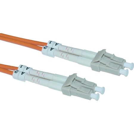 Cable Wholesale LC OM1 Duplex 2.0mm Fiber Optic Patch Cord, OFNR / LSZH, Multimode 62.5/125, Orange Jacket,  LCLC-11101