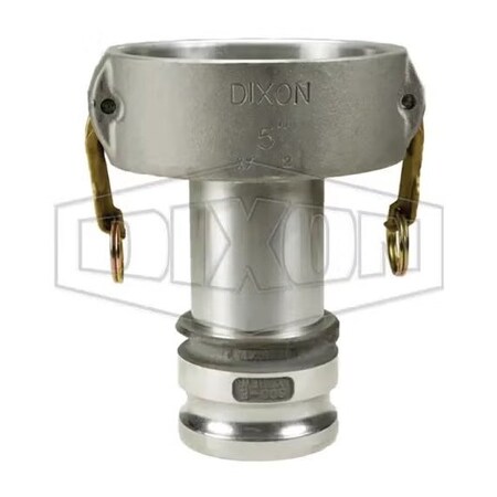 Dixon Type DA Cam and Groove Reducing Coupler, 1-1/2 x 3 in Nominal, Coupler x Adapter End Style, Aluminum 3015-DA-AL