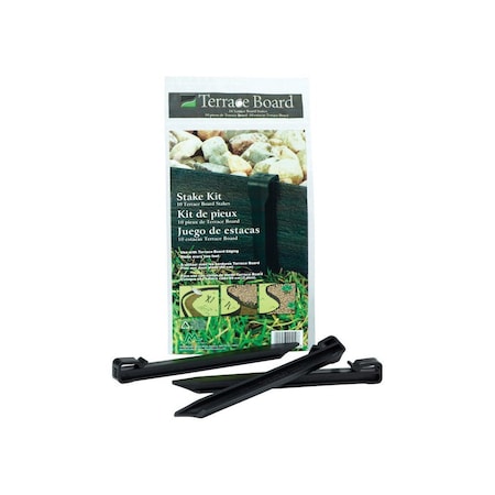 Master Mark 10 In. HDPE Black Terrace Board Edging Stakes, 10PK 99410