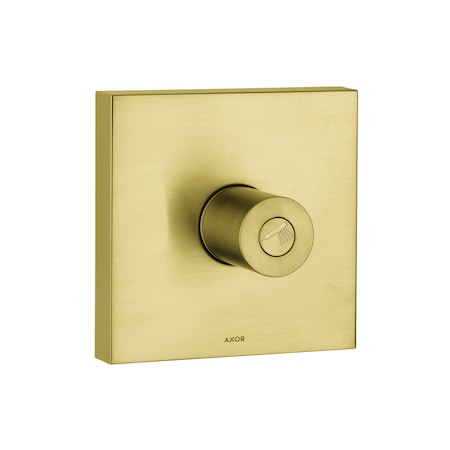 Axor ShowerSolutions Volume Control Trim 5" x 5" in Brushed Gold Optic 10972251