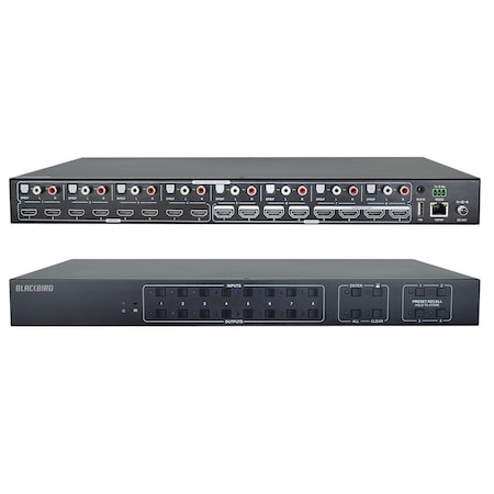 Monoprice Blackbird 4K 8x8 HDMI Matrix Switch W/ HDMI 2.0 Supports HDR 18Gbps 24180