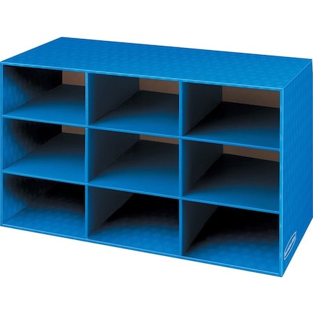 Fellowes Classroom Literature Sorter, 9 Compartments, 28 1/4 X 13 X 16, Blue 3380701