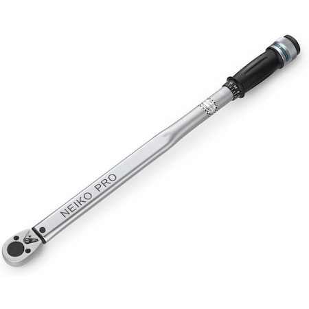 Neiko 0.5 in Dr. Adjustable Click Torque Wrench, 25 in 03709B