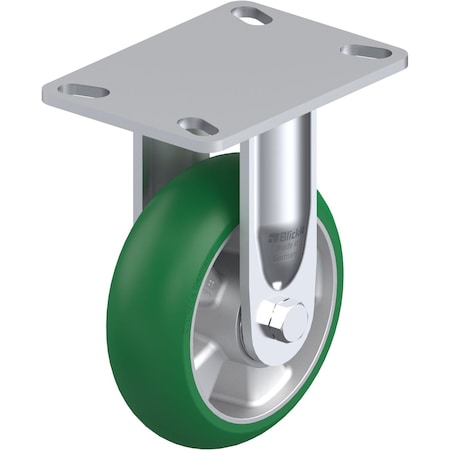 Blickle Rigid Plate Caster, PU, 6", 1100 lb. BHS-ALST 150K-16-CO