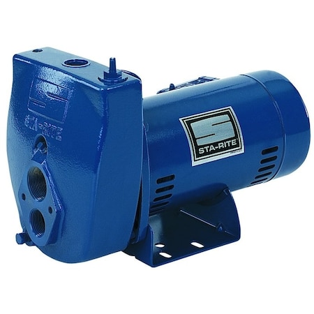 Sta-Rite ProJet Series SLE-1 Jet Pump, 1-Phase, 14.8/7.4 A, 115/230 V, 1 hp, 25ft Shallow, 70ft Deep Max Head, Iron SLE-L