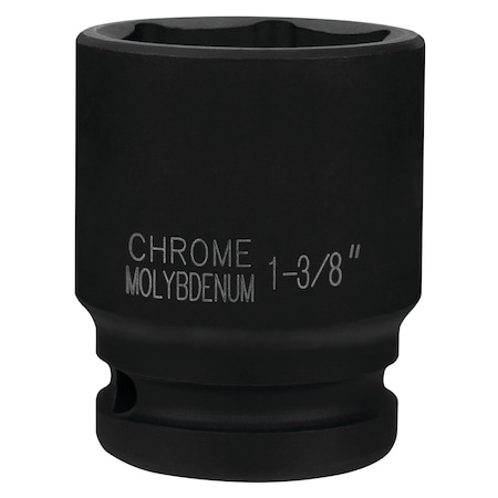 Performance Tool 3/4 in. Dr. 1-3/8 in. 6pt Impact Socket, Cr-Mo, Laser Etched, Black Oxide M740-44