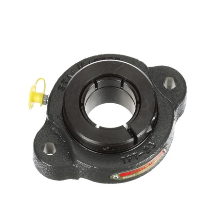 Sealmaster Mounted Cast Iron Two Bolt Flange Ball Bearing - 52100 Bearing Steel, Black Oxided - Concentric Lock TFT-23TC-1