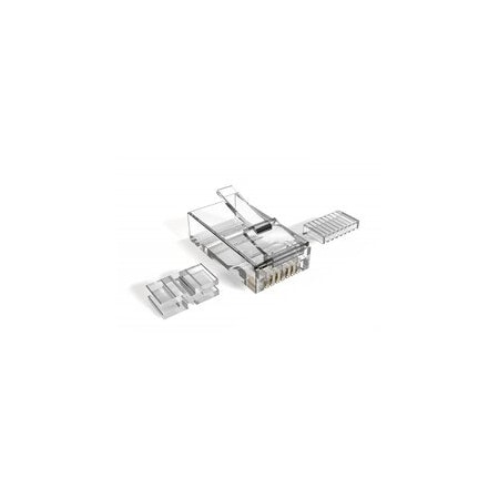 Cable Wholesale Cat6 RJ45 Crimp Connectors for Stranded Cable, 8P8C, POE Compliant, 3-Piece 31D0-583HD
