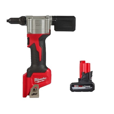 Milwaukee Tool M12 Rivet Tool + M12 XC5.0 Battery 2550-20, 48-11-2450