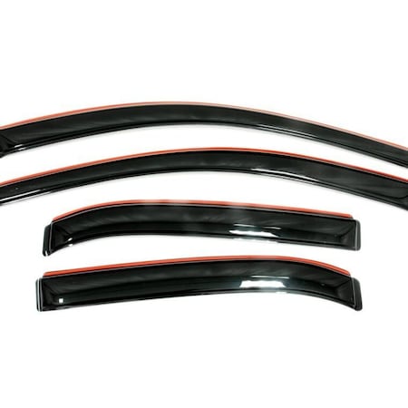Ventshade Rainguards, Aerodynamic Design, In-Channel, Smoke, Acrylic, Set Of 4 194860