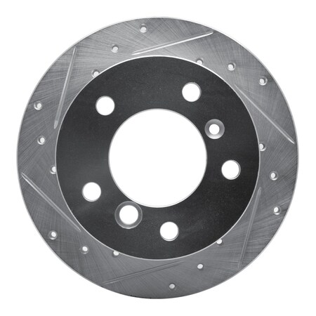 Dynamic Friction Co DFC Brake Rotor - Drilled and Slotted - Silver 631-40038L