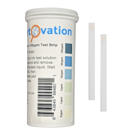 Bartovation Hydrogen Peroxide H2O2 Test Strips, Low Level, 0-100 ppm [Vial of 100 Strips] PPX02V100