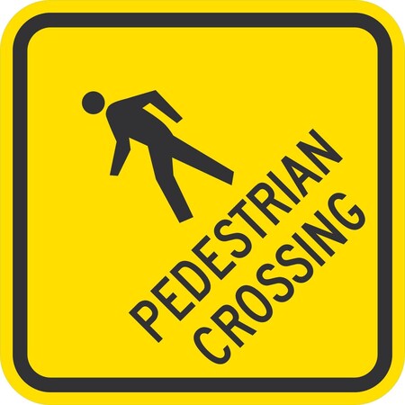 Lyle Pedestrian Crossing (w/graphic), 12x12, Engineer Grade, Yellow G-1991-EG_12x12