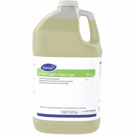 Diversey Dishwashing Detergent, 1 gal., Citrus, PK4 957229280